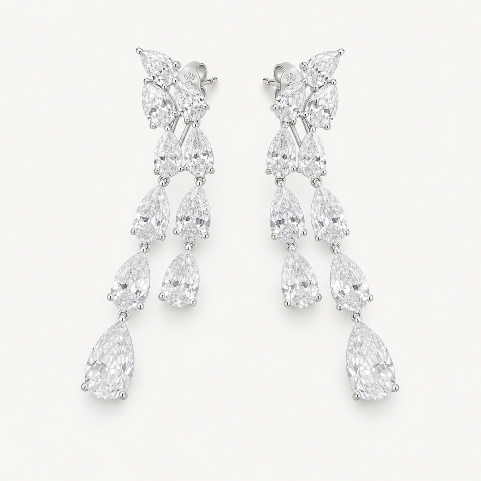 Pear drop chandelier earrings for an elegant wedding guest outfit