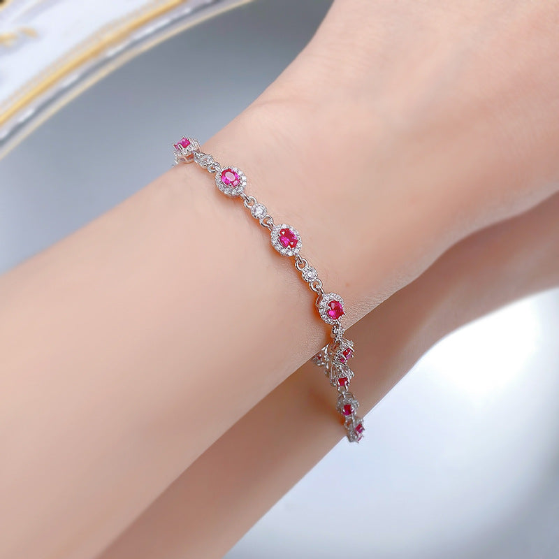 The Amara Ruby Oval Tennis Bracelet