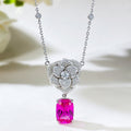 The Camellia Blush Halo Pendant Necklace