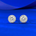 The Diana Round Pavé Stud Earrings