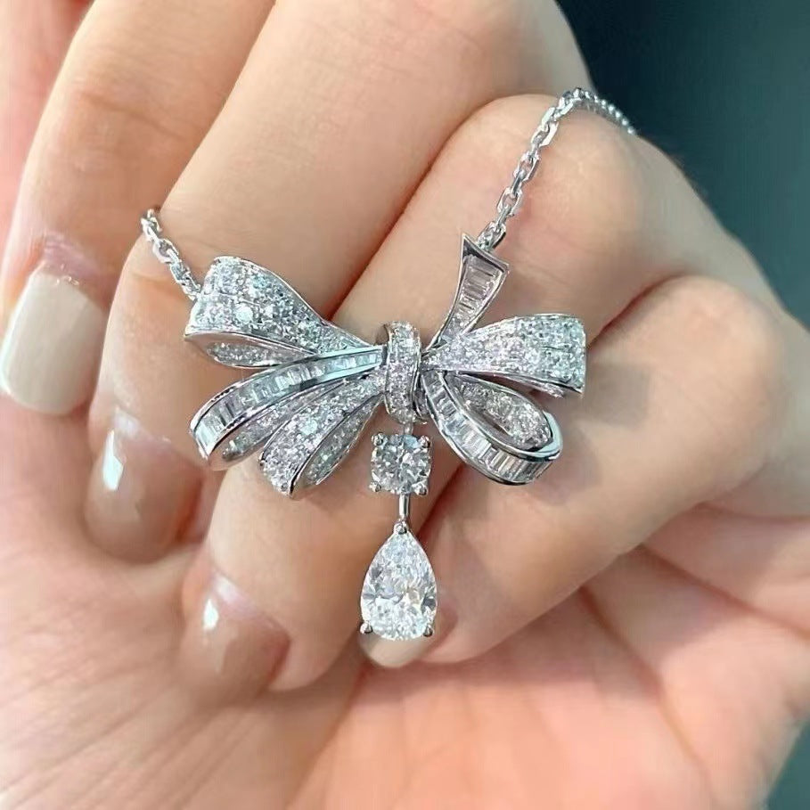 The Colette Bow Drop Necklace