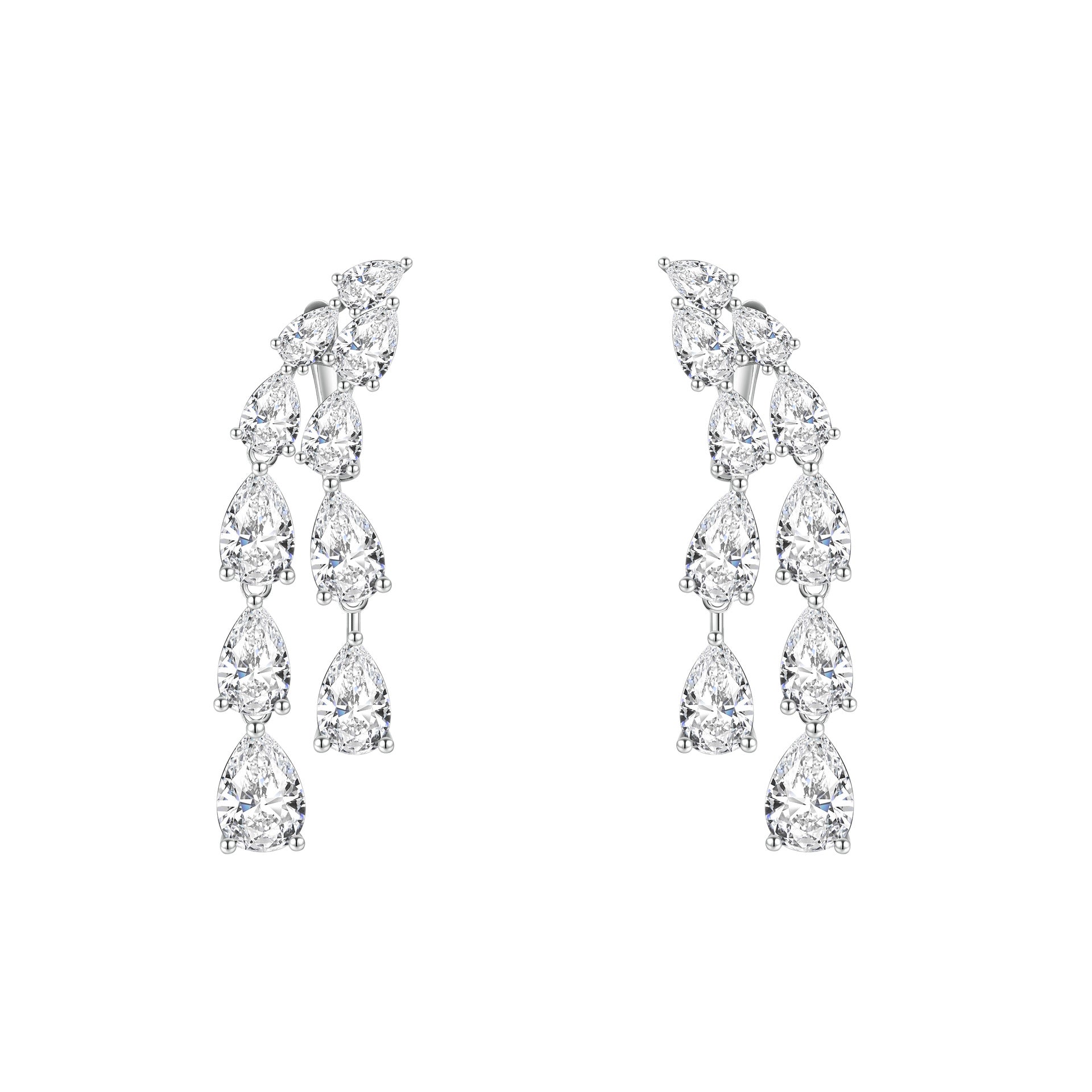 The Vivienne Pear-Drop Chandelier Earrings