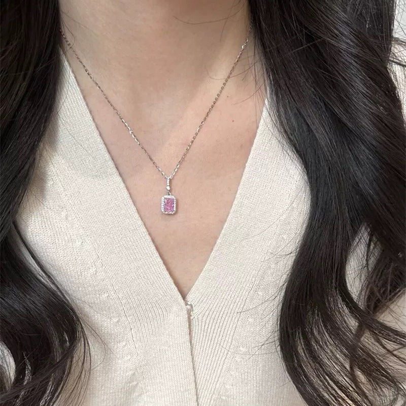 The Sabine Padparadscha Ice-Cut Pendant Necklace