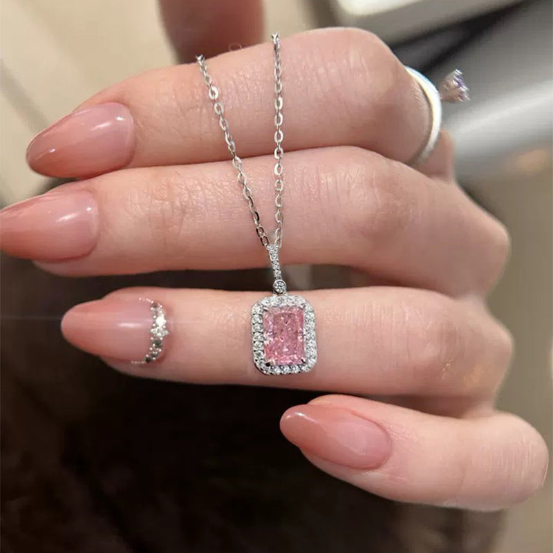 The Sabine Padparadscha Ice-Cut Pendant Necklace