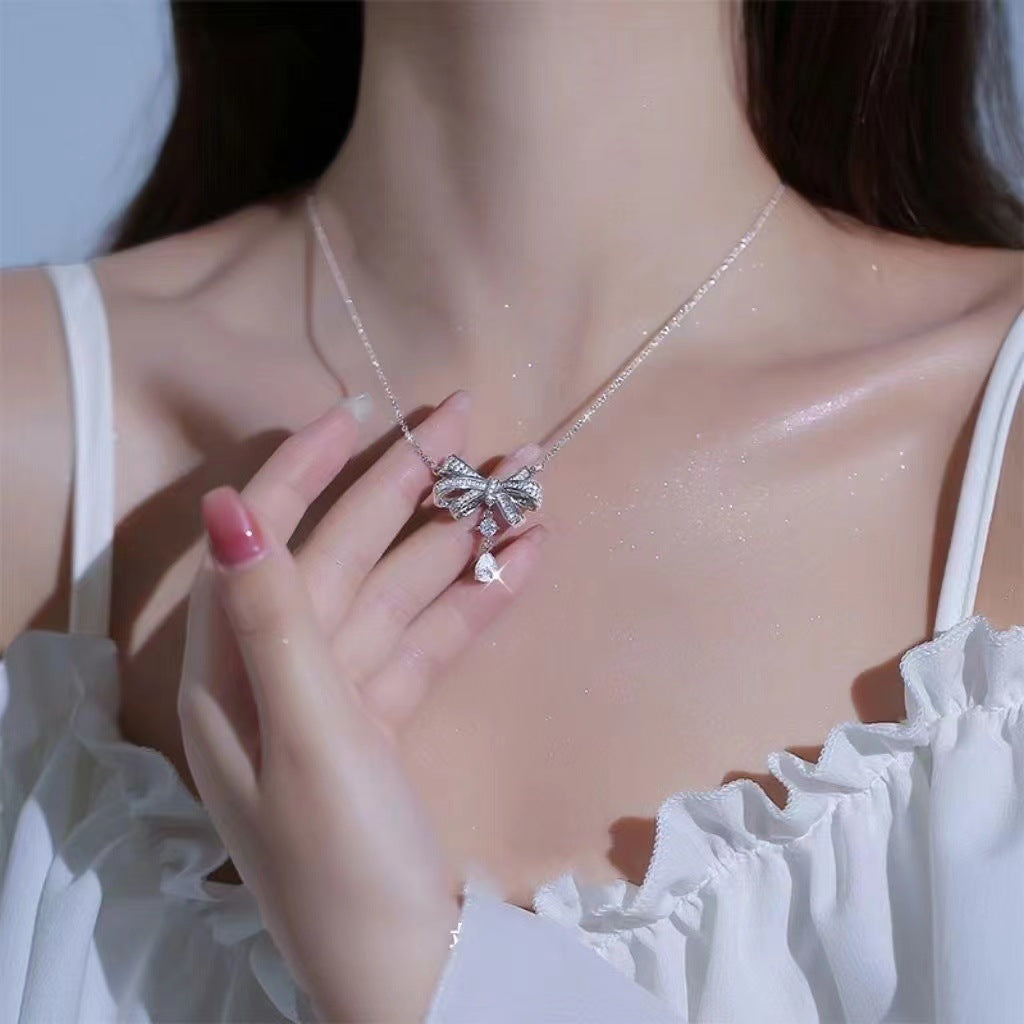 The Colette Bow Drop Necklace