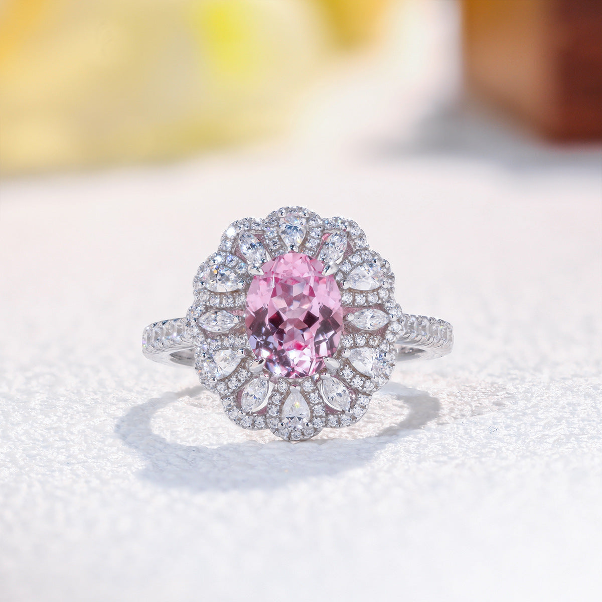 The Amelie Morganite Pink Jewelry Suite