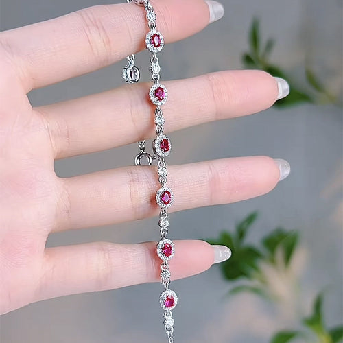 The Amara Ruby Oval Tennis Bracelet