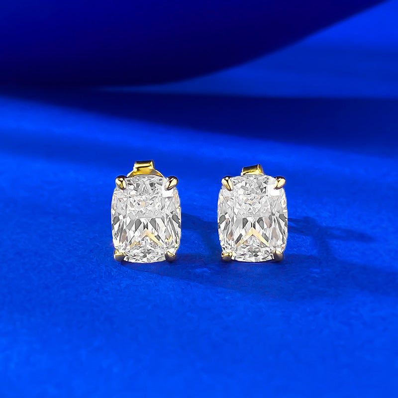 The Odette Cushion-Cut Crystal Stud Earrings