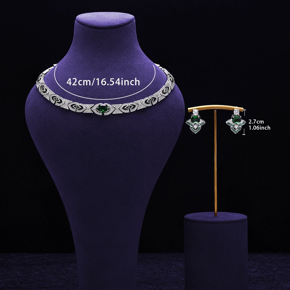 The Esmeralda Geometric Crystal Jewelry Set