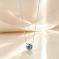 The Celine Paraiba Blue Solitaire Necklace