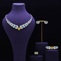 The Soleil Blue & Gold Floral Jewelry Set
