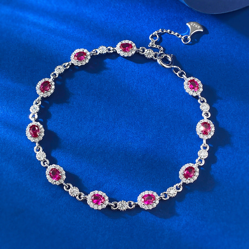 The Amara Ruby Oval Tennis Bracelet