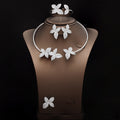 The Fleur Crystal Flower Jewelry Set