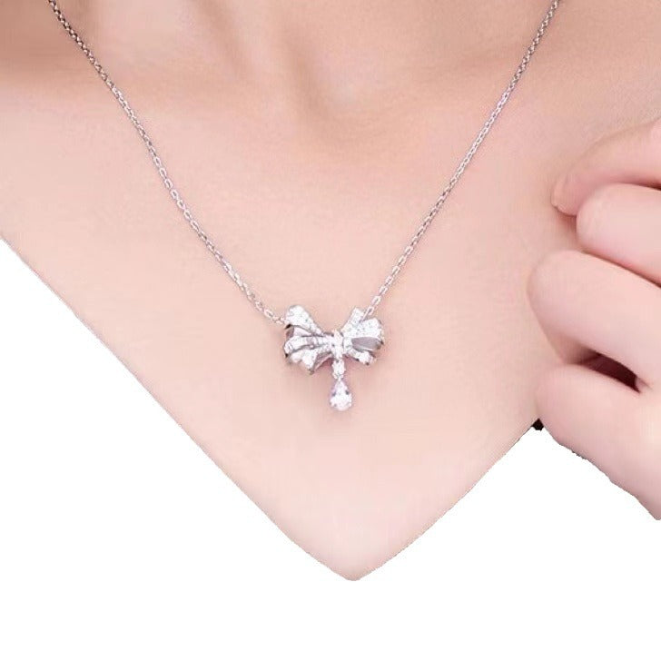 The Colette Bow Drop Necklace