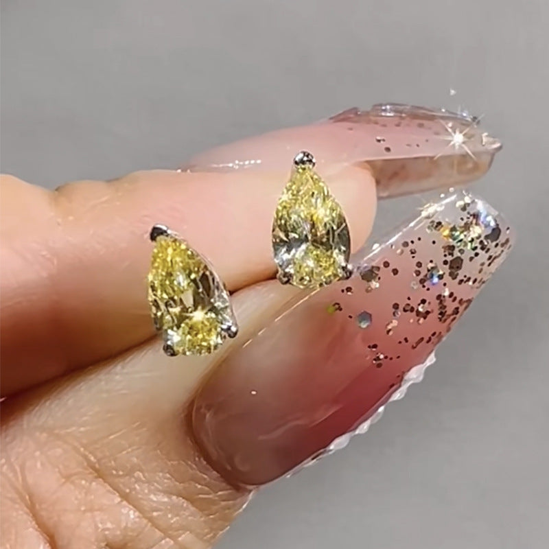 The Elodie Pear-Cut Drop Earrings
