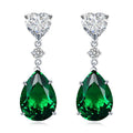 The Celeste Green Pear Drop Earrings