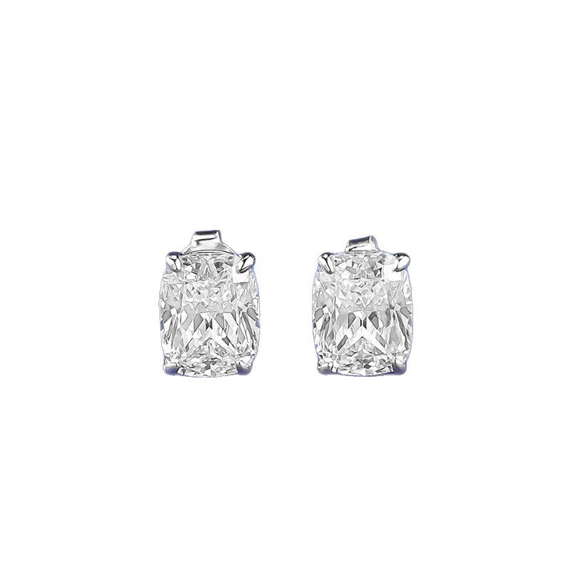 The Odette Cushion-Cut Crystal Stud Earrings