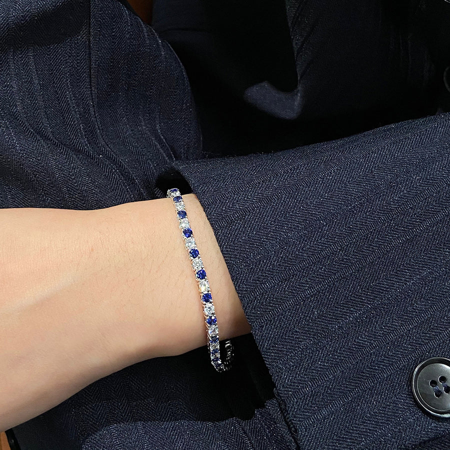 The Sabine Blue Sapphire Tennis Bracelet