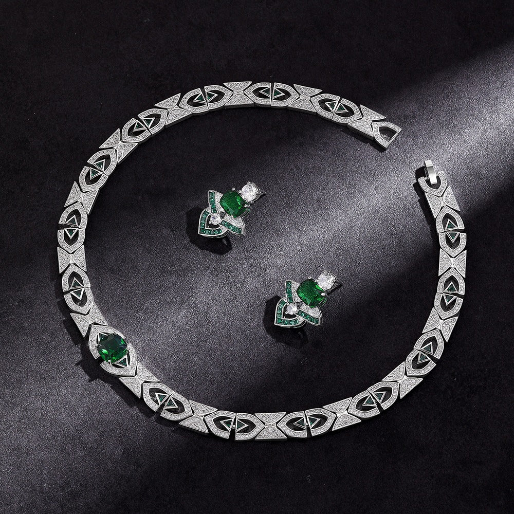 The Esmeralda Geometric Crystal Jewelry Set