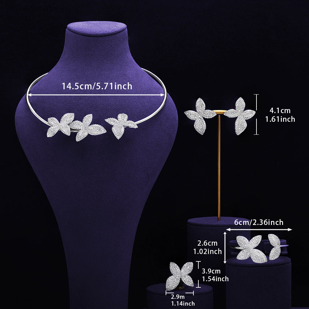 The Fleur Crystal Flower Jewelry Set