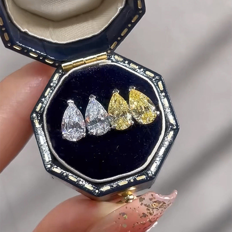 The Elodie Pear-Cut Drop Earrings