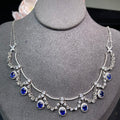 The Royale Natural Blue Sapphire Pendant Necklace