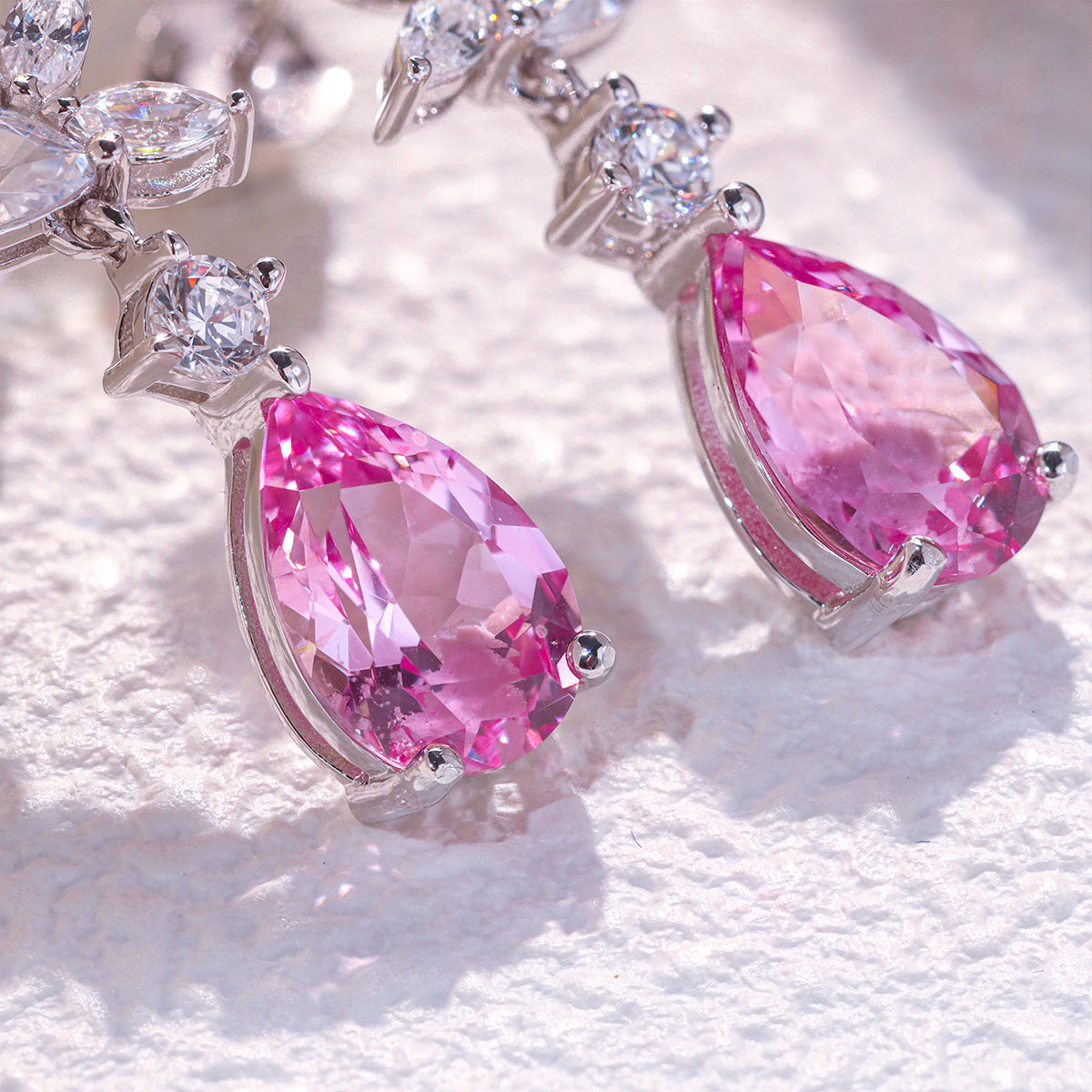 The Marielle Morganite Pear Drop Earrings