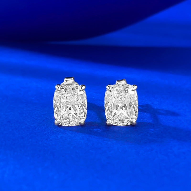 The Odette Cushion-Cut Crystal Stud Earrings