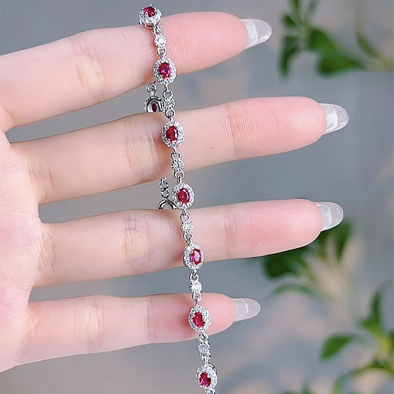 The Amara Ruby Oval Tennis Bracelet