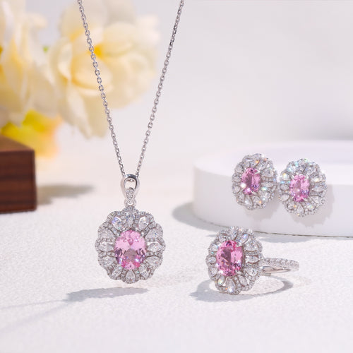 The Amelie Morganite Pink Jewelry Suite
