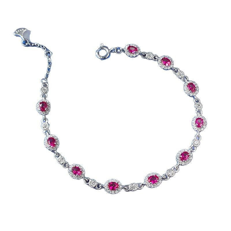 The Amara Ruby Oval Tennis Bracelet