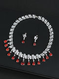 The Arabella Pear Drop Bridal Jewelry Set