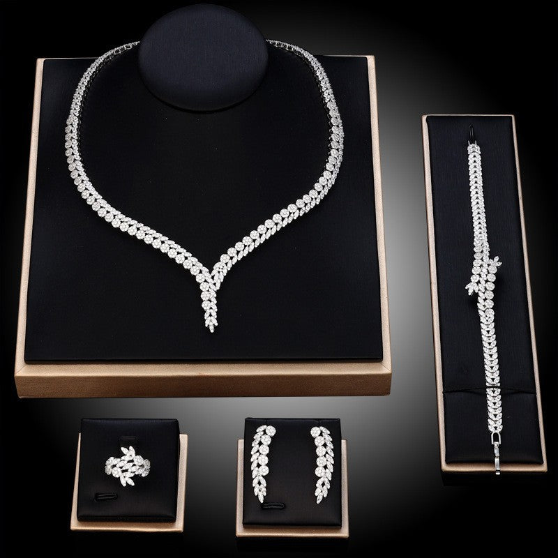 The Genevieve Y-Drop Bridal Jewelry Set