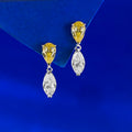 The Soleil Two-Tone Marquise Drop Earrings
