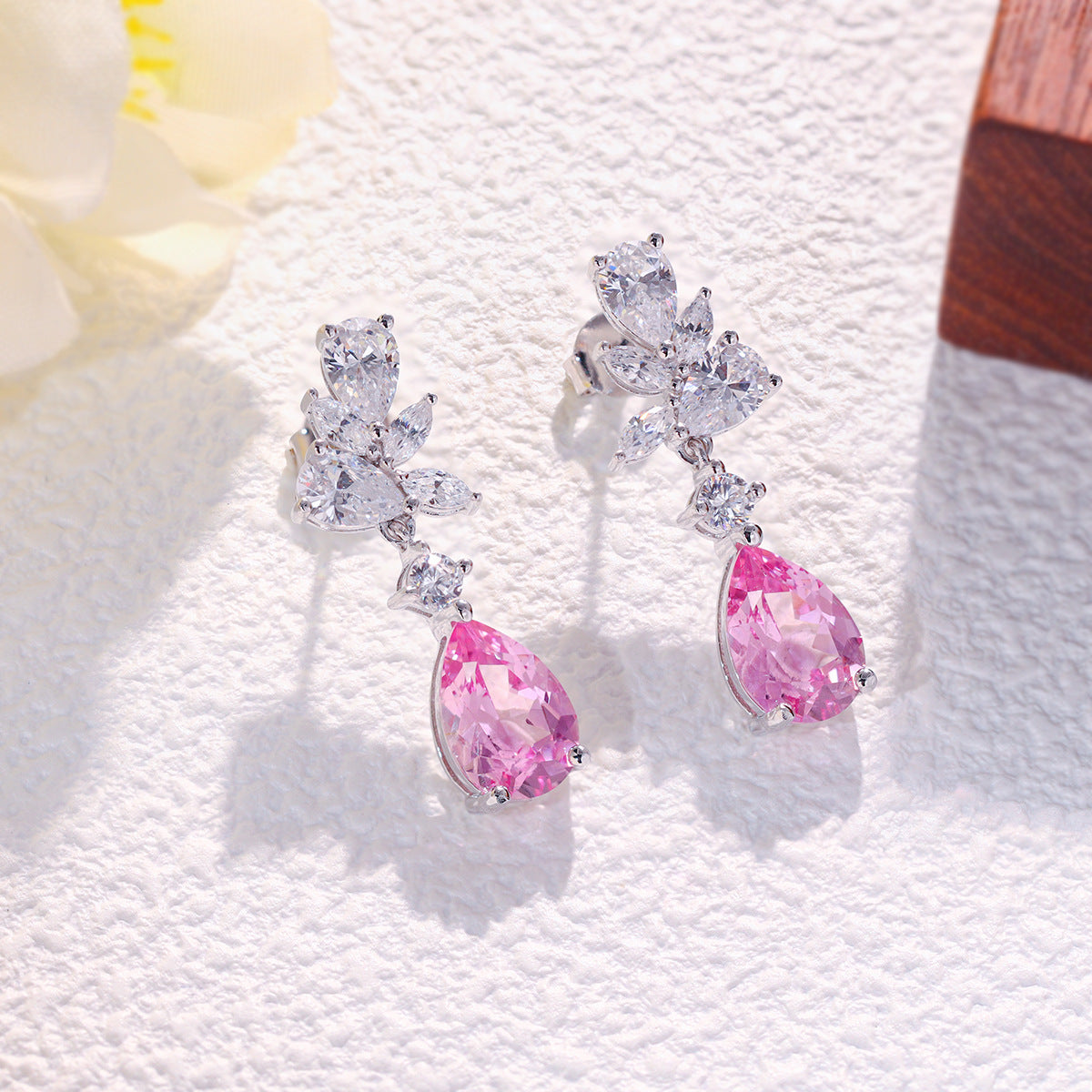 The Marielle Morganite Pear Drop Earrings