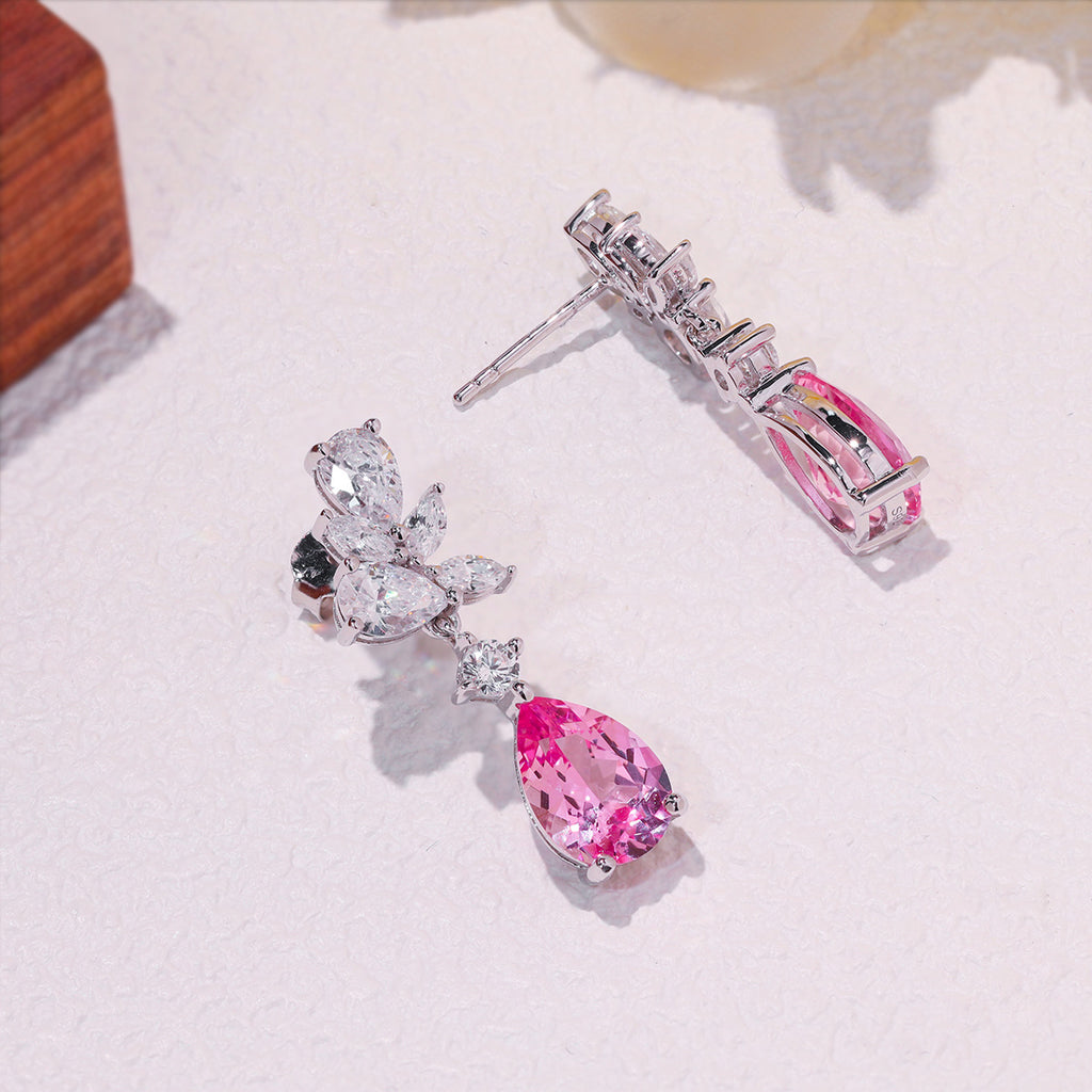 The Marielle Morganite Pear Drop Earrings