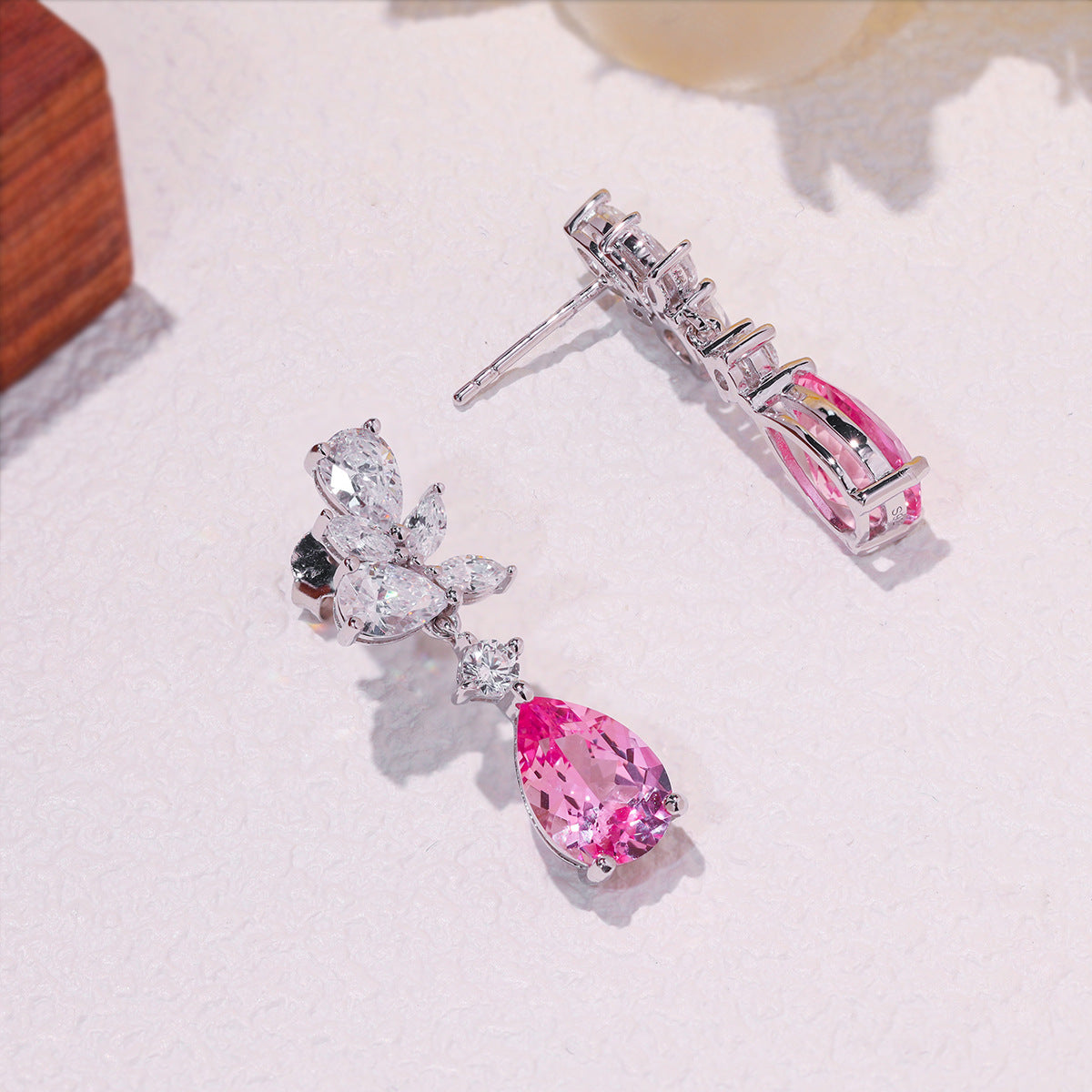 The Marielle Morganite Pear Drop Earrings