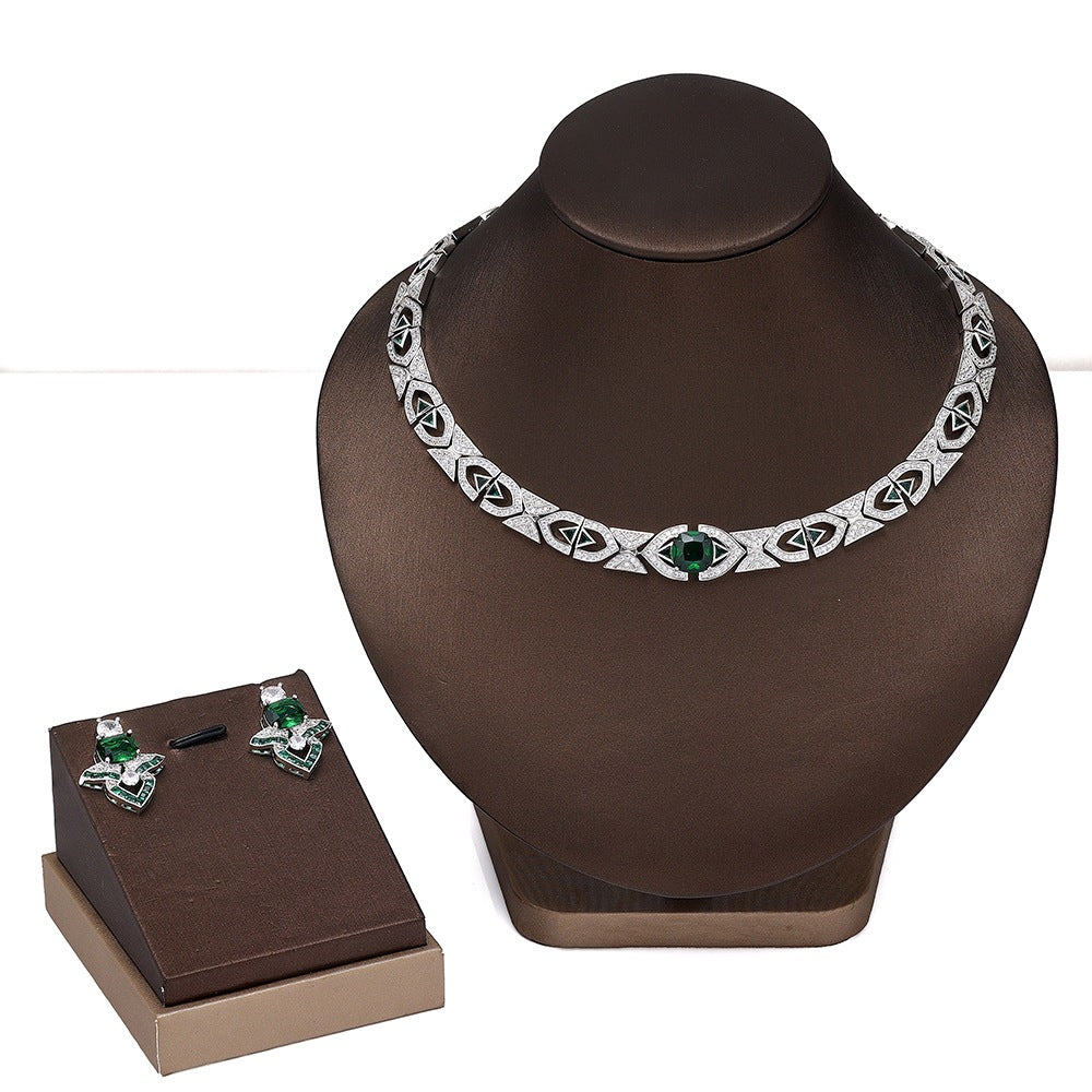 The Esmeralda Geometric Crystal Jewelry Set