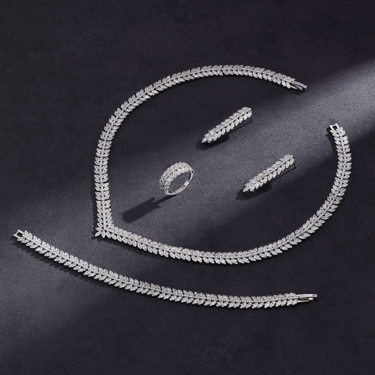 The Camille Classic Crystal Bridal Jewelry Set