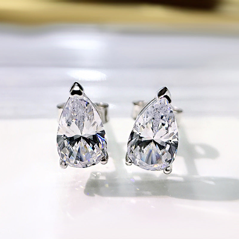 The Elodie Pear-Cut Drop Earrings