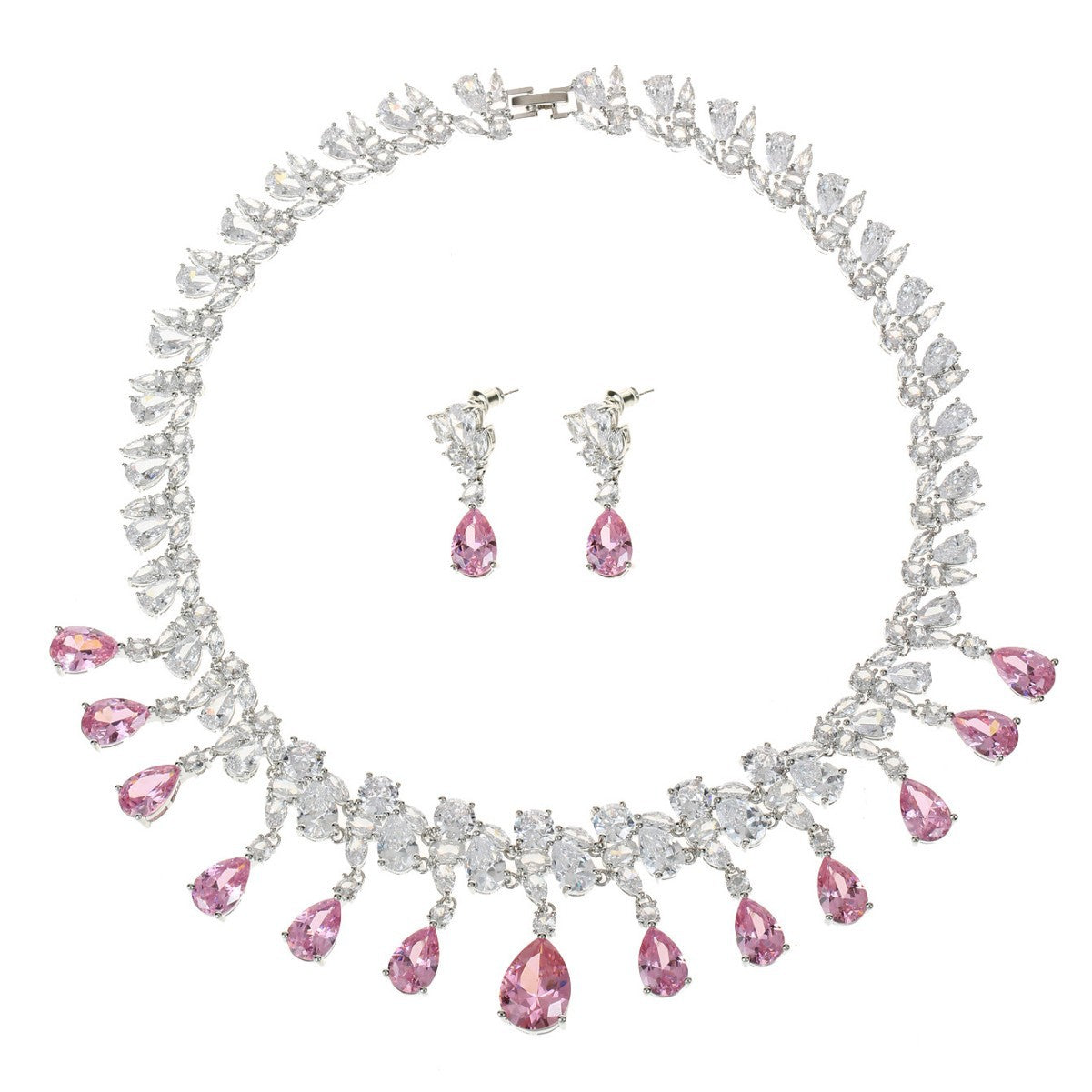 The Arabella Pear Drop Bridal Jewelry Set