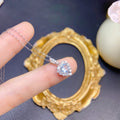 The Mira Natural Aquamarine Round Pendant