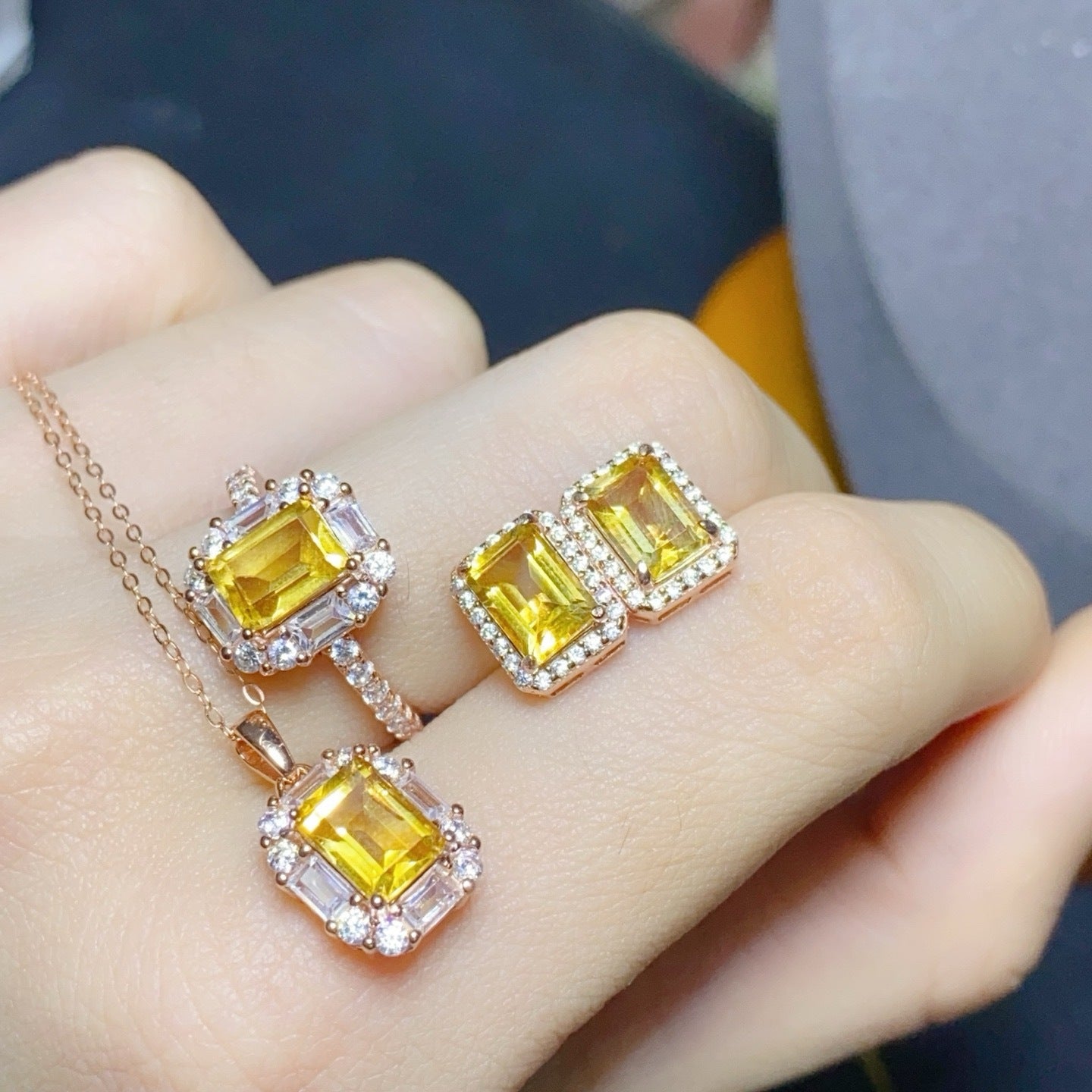The Estella Natural Citrine Jewelry Suite