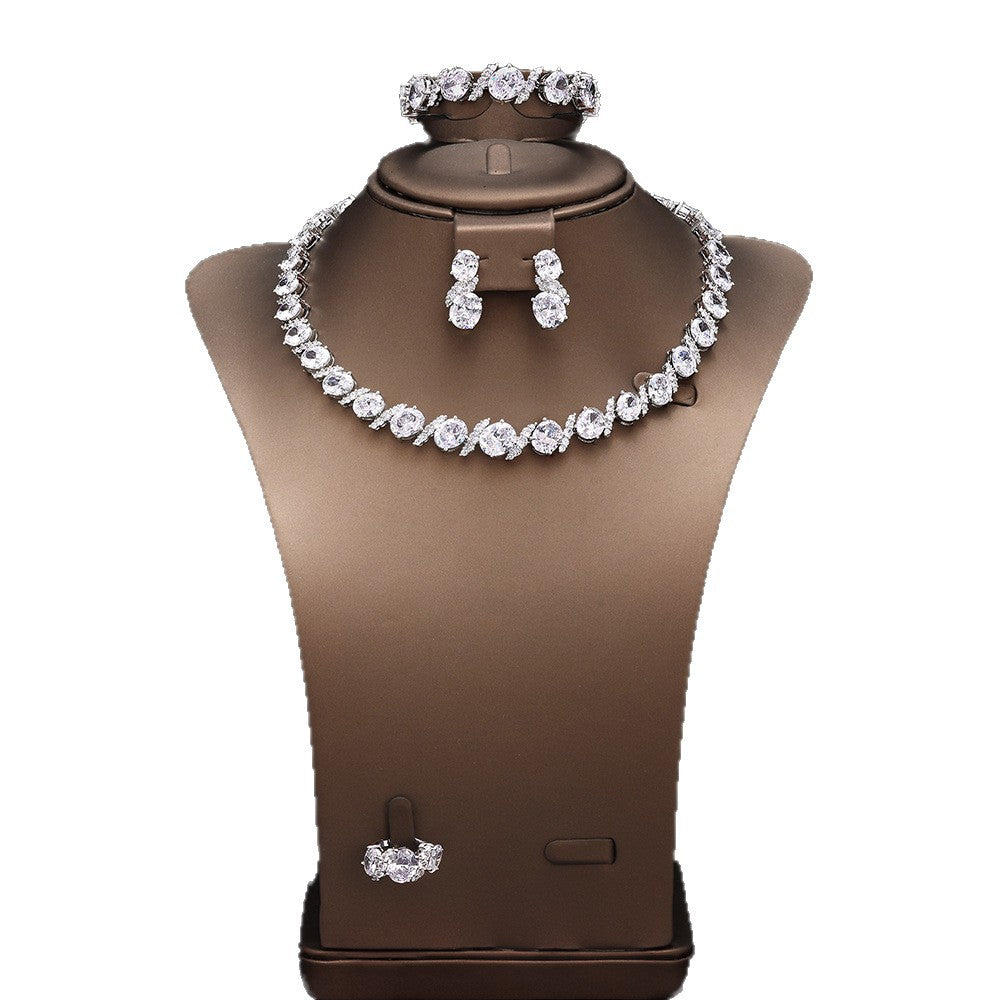 The Odette Oval Crystal Jewelry Set
