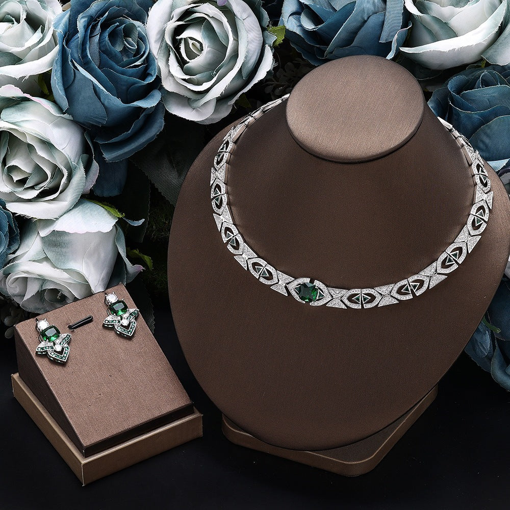 The Esmeralda Geometric Crystal Jewelry Set