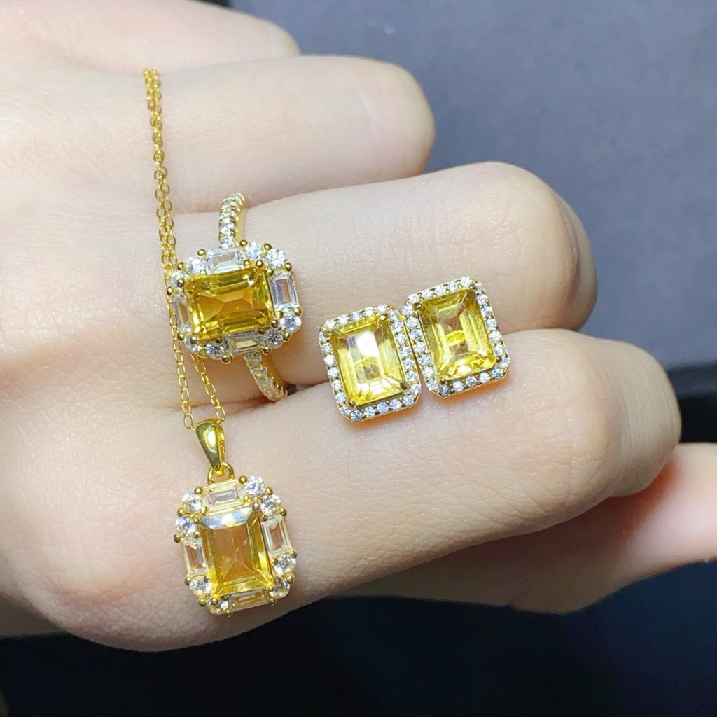The Estella Natural Citrine Jewelry Suite