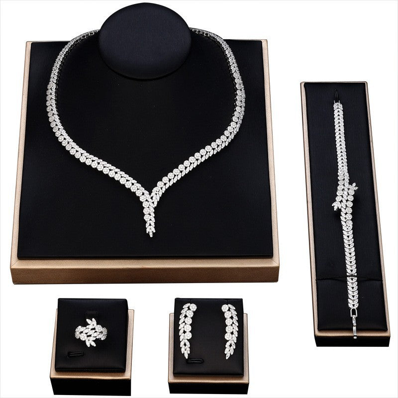 The Genevieve Y-Drop Bridal Jewelry Set
