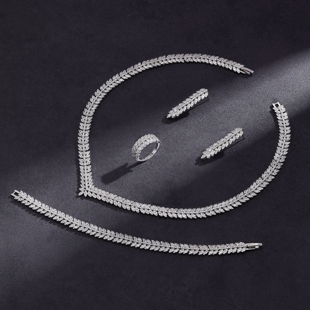 The Camille Classic Crystal Bridal Jewelry Set
