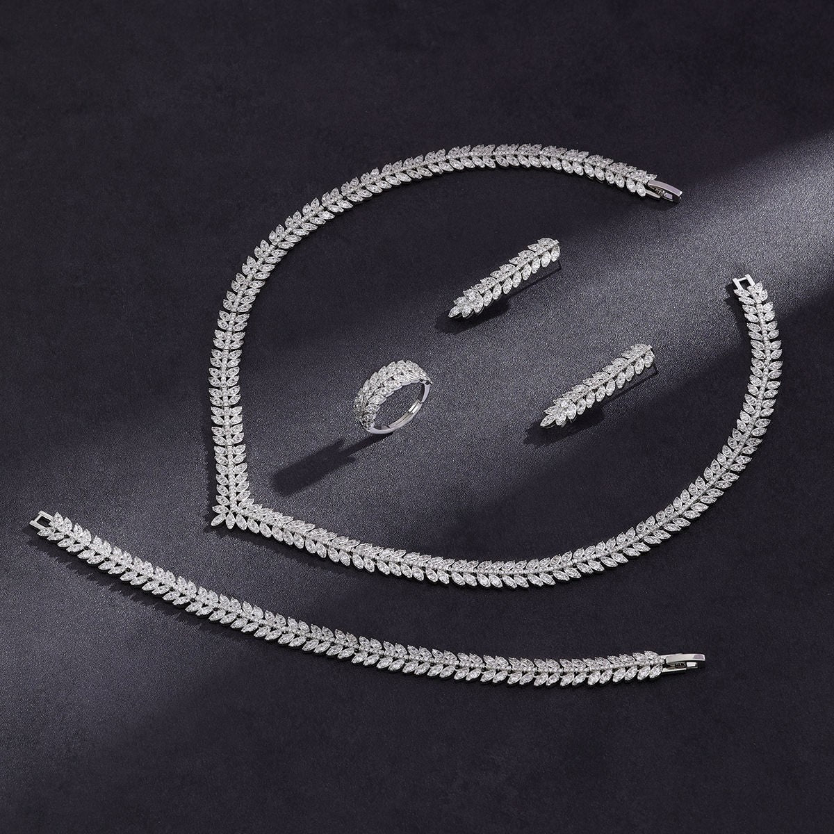 The Camille Classic Crystal Bridal Jewelry Set