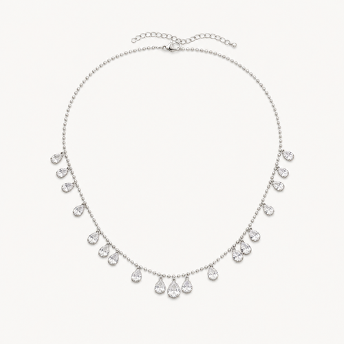 Astra celestial pear drop necklace on warm white